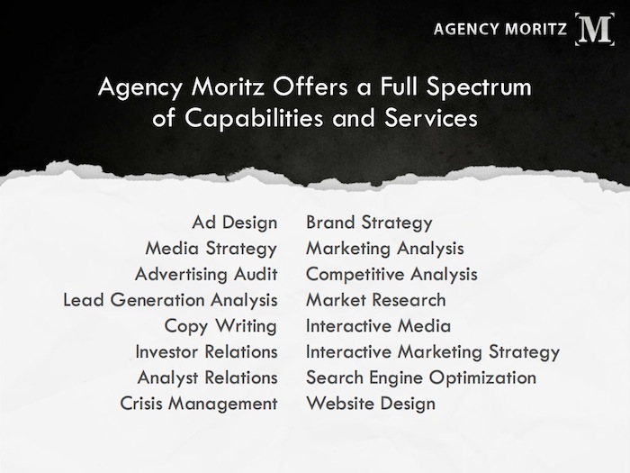 Agency Moritz Capabilities